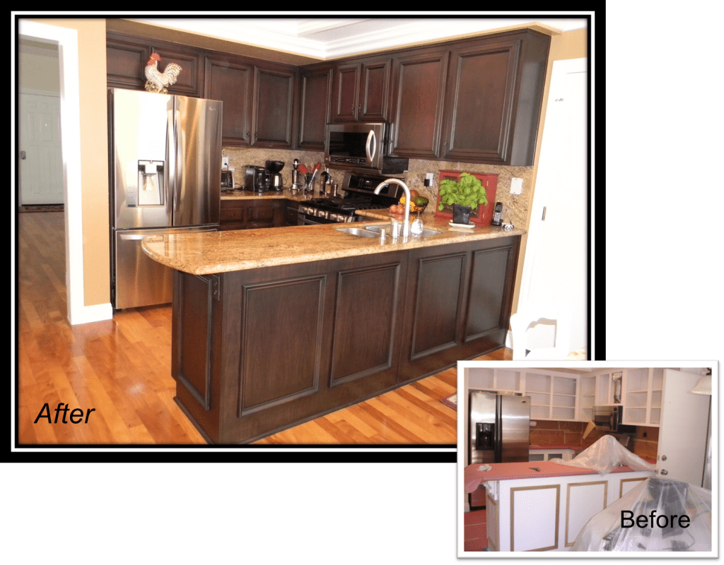 A kitchen with a sink and cabinets in it