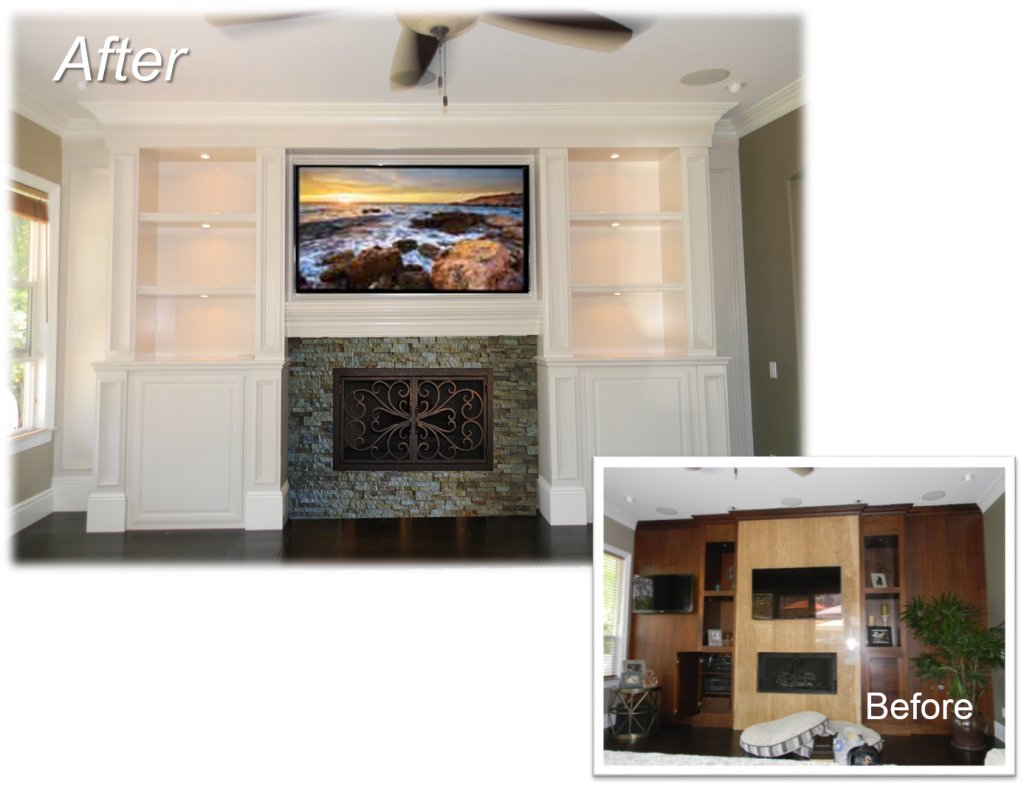 Custom Cabinets Orange county CA, built-ins, Home Theater, Entertainment Centers