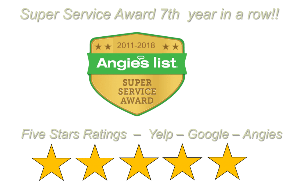 A picture of the angie 's list super service award.