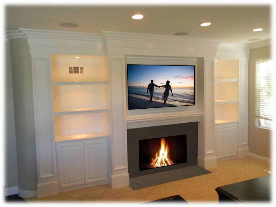 Custom Built-Ins – Entertainment Centers – Home Theater Solutions by: www.AppletonRenovations.com(949) 887-6764 Sales@AppletonRenovations.com Custom Cabinets Orange County CA