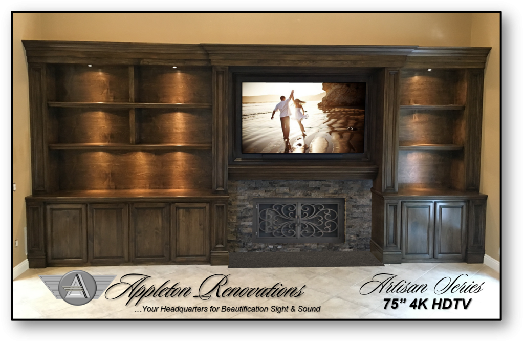 Custom Built-Ins – Entertainment Centers – Home Theater Solutions by: www.AppletonRenovations.com (949) 887-6764 Sales@AppletonRenovations.com Custom Cabinets Orange County CA