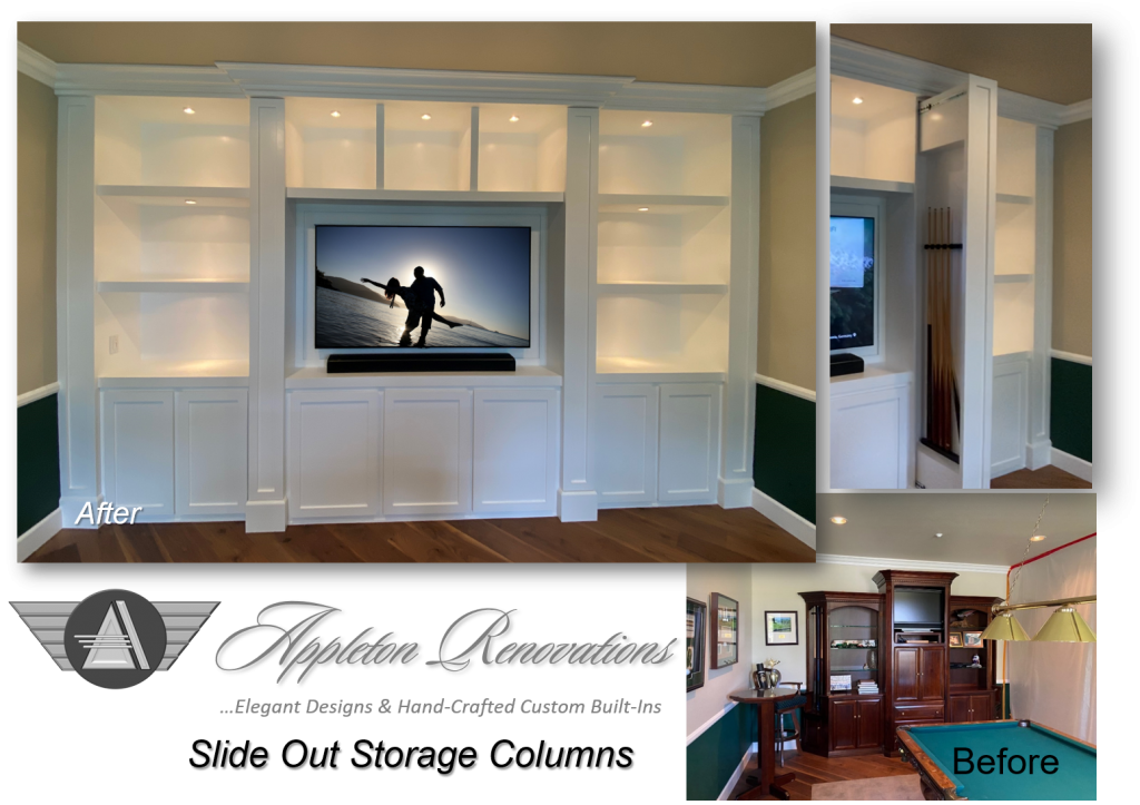 Custom Built-Ins – Entertainment Centers – Home Theater Solutions by: www.AppletonRenovations.com (949) 887-6764 Sales@AppletonRenovations.com Custom Cabinets Orange County CA #CustomBuiltIns #CustomCabinets CustomEntertainmentCenters #HomeTheater  