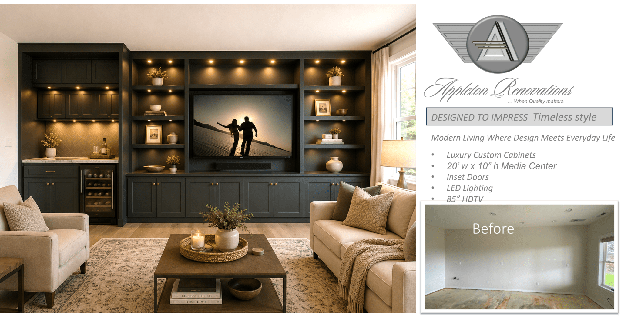 Custom Built-Ins-Entertainment Centers -Treasure Valley Star-Eagle-Bosie-Meridian-Nampa-Middleton Idaho-Appleton Renovations