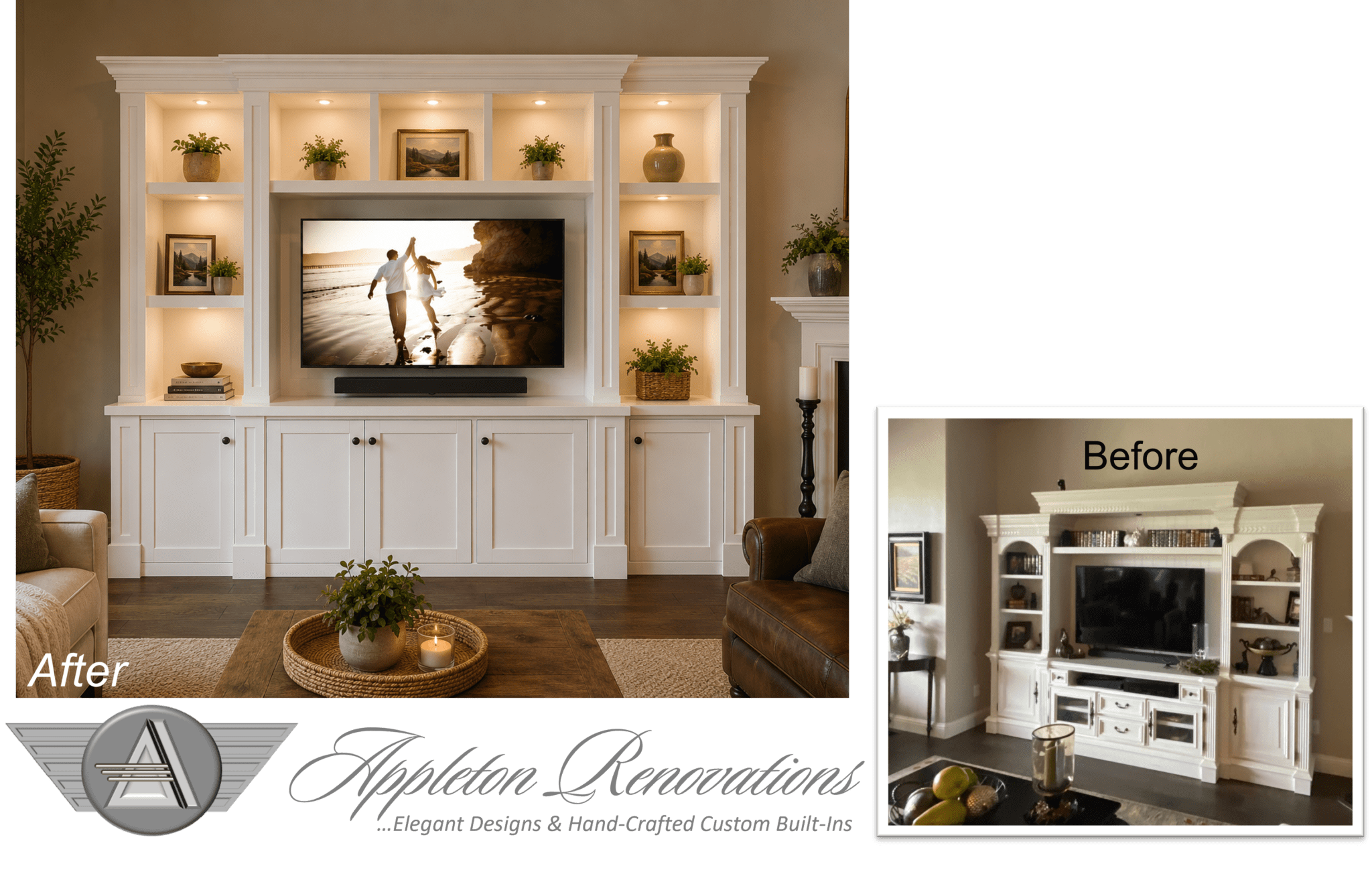 Custom Built-Ins-Entertainment Centers -Treasure Valley Star-Eagle-Bosie-Meridian-Nampa-Middleton Idaho-Appleton Renovations