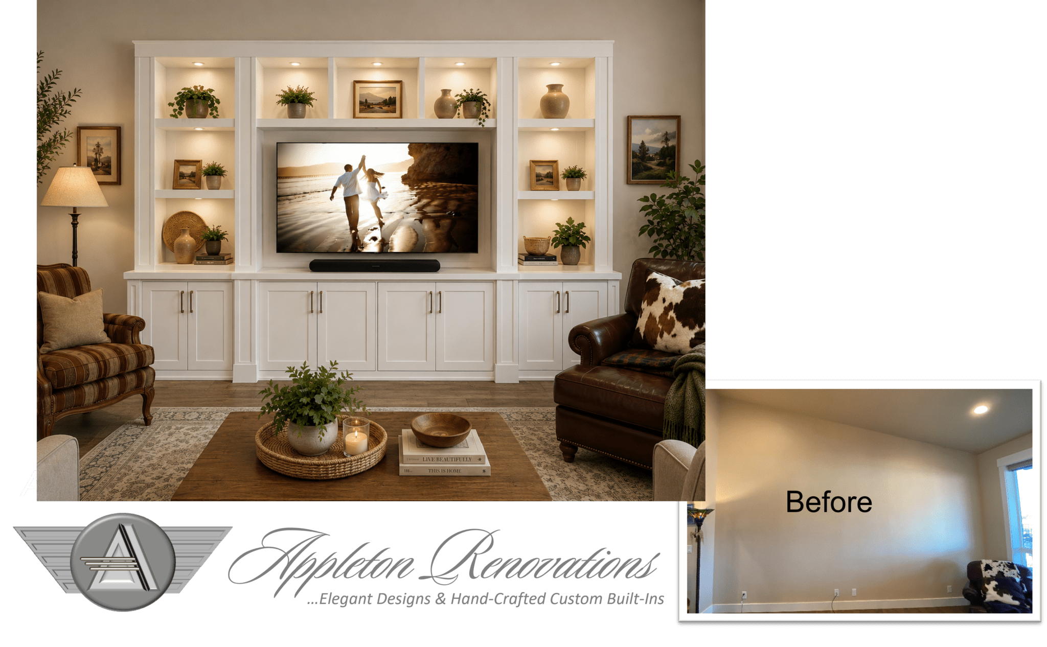 Custom Built-Ins-Entertainment Centers -Treasure Valley Star-Eagle-Bosie-Meridian-Nampa-Middleton Idaho-Appleton Renovations