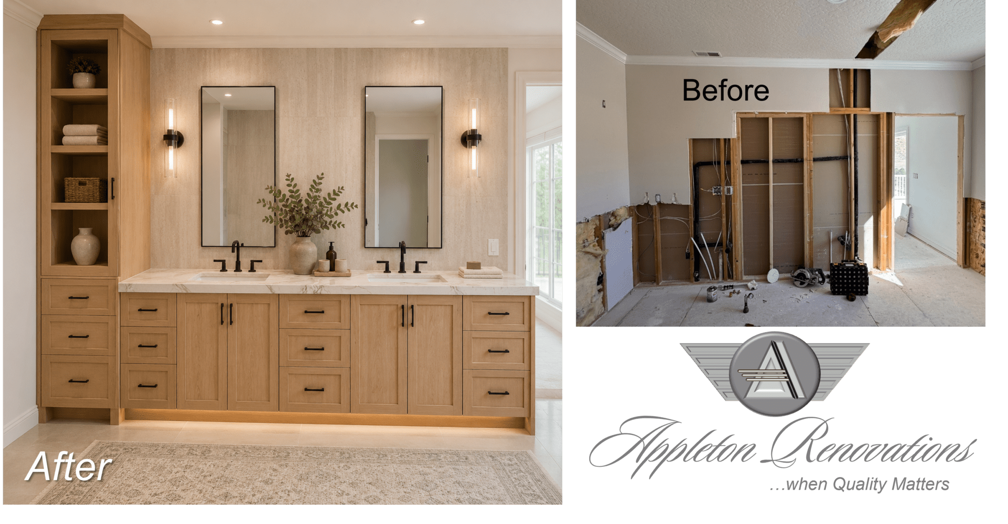 Custom Built-Ins-Bathroom Vanity-Treasure Valley Star-Eagle-Bosie-Meridian-Nampa-Middleton Idaho-Appleton Renovations