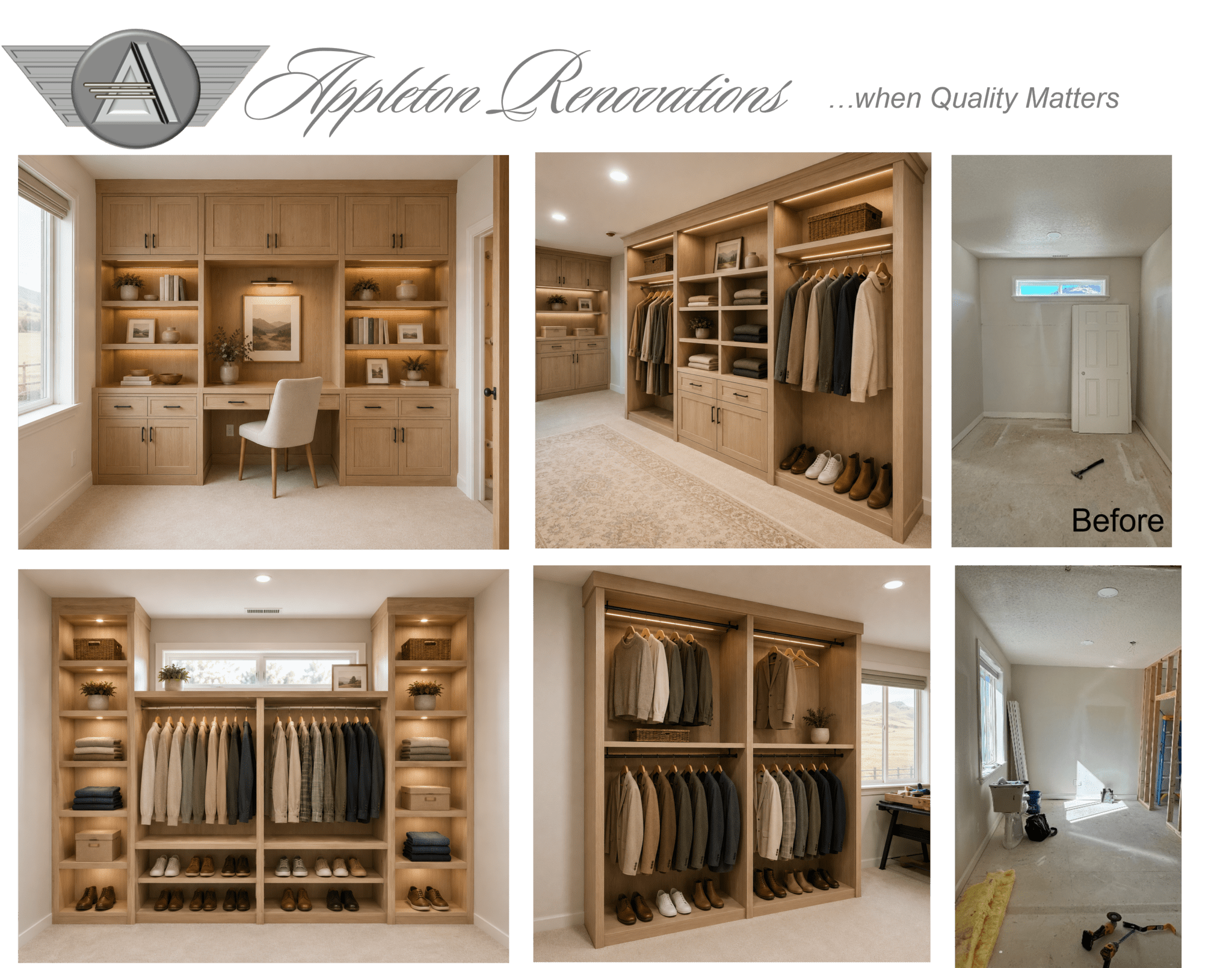 2026 Award Winning Custom Built-Ins-Closets-Treasure Valley Star-Eagle-Bosie-Meridian-Nampa-Middleton Idaho-Appleton Renovations