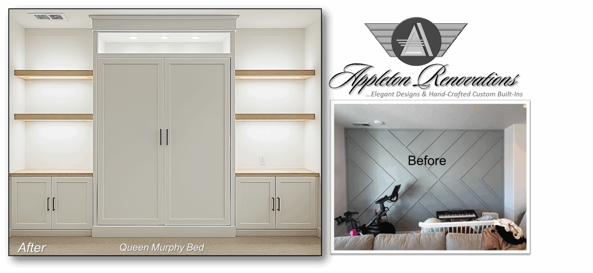 Knowles 021825 LED Custom Built-In Murphy bed