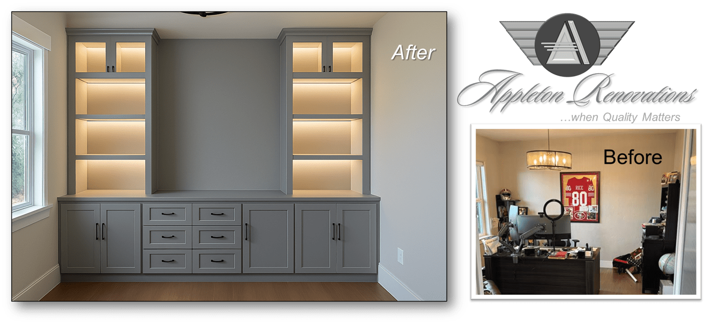 Custom Built-Ins - Appleton RenovationsMeredith 031025 Rev B #CustomBuiltIns #CustomCabinets #CustomEntertainmentCenters