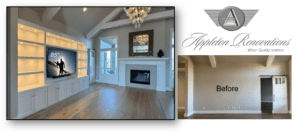 A living room should feel inviting and uncluttered. A custom entertainment center organizes electronics, hides cables and components, and creates a stunning focal point for the room. Because every piece is custom built for the space, the finished result looks natural, balanced, and truly built-in—not like furniture that was simply placed against a wall.