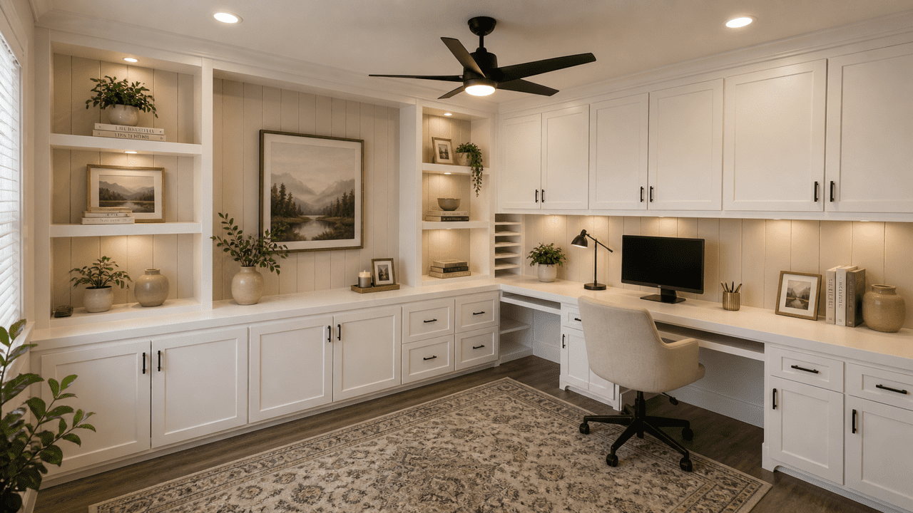 Custom cabinet Office desk