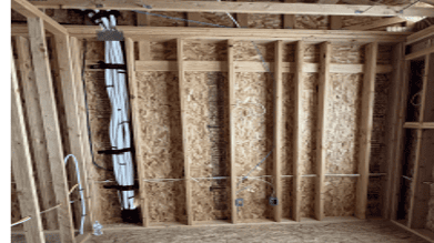 Room before custom home office installation in Meridian, Idaho